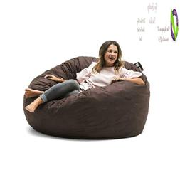 Big Joe 0010656 Fuf Foam Filled Bean Bag Chair, Lar, Cocoa L