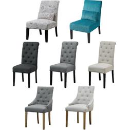 S Armchair High Back Upholstered Fabric Wood Leg Grey/beige
