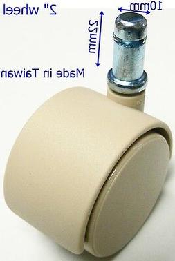 Caster Wheel For Ikea Chair, Tan, Pack Of 5, 10mm Diameter S