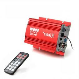 2 Channel 500 Watt Amp Car Motorcycle Audio Stereo Amplifier