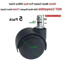 Wheel, 10mm Stem Rubber Caster Wheel