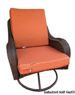 Patio Cushion Memory Foam Pad 24x22x4" Rust