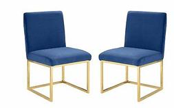 S, Accent Chairs Golden Frame Navy Blue