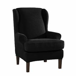 Subrtex 2-Pieces Spandex Elastic Arm Wingback Cover Waffle F