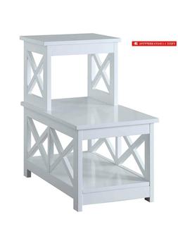 Side End Table, White