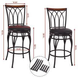 24" 28" Height Adjustable Vintage Swivel Bar Stool Padded Se