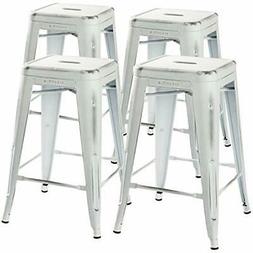 S Stool Set Of By Distressed White Rustic -counter