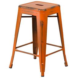 24 Bar Stool, Orange