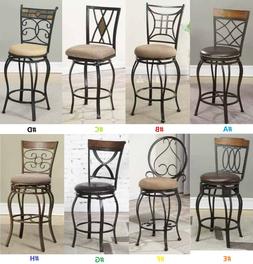 S Kitchen Patio Metal With Back Swivel Stools - Set Of 2