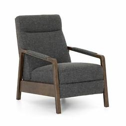Ladder Back Dark Grey Fabric Upholstery Modern