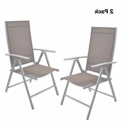 7-position Adjustable Folding Reclining Aluminum Chair