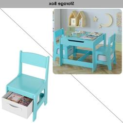S Set Storage Drawer Room Pre School Wooden Play Desk
