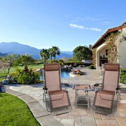Patio Chaise Lounge Pool Chairs Table Chair Set Yard