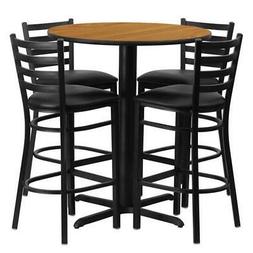 Flash Furniture 30'' Round Natural Laminate Table Set with 4