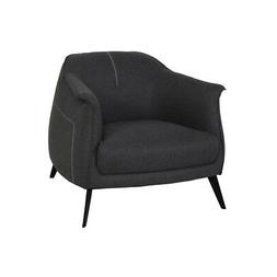 Steel Frame And Legs Dark Grey Polyester Upholstery Curved B