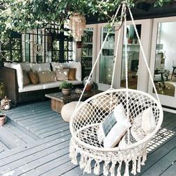 Macrame Hanging Swing Outdoor Home Garden Chair