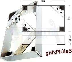 4x CHROME FURNITURE FEET REPLACEMENT LEGS FOR BEDS, SOFAS, C