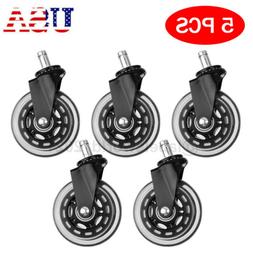 Caster Rubber Swivel Wheels Replacement Heavy Duty 3 Inch Us