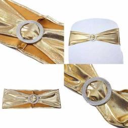 Sashes Gold Bands For Wedding Covers Bow Back Dining Ribbons