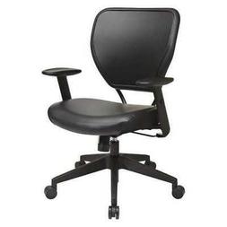 OFFICE STAR 5500V Desk Chair,Vinyl,Black,19 to 23" Seat Ht