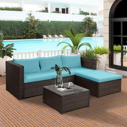 Wicker Set Sectional Sofa Couch Outdoor Furniture
