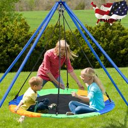 661 lb Tree Swing for Kids 40" Large Round Outdoor Saucer Tr