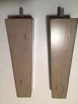 9" Pyramid Wood Gray Finish  #700Gr Leg, Sofa, Chair, Lovese