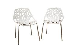 Birch Sapling White Plastic Accent / Dining Chair, Set of 2