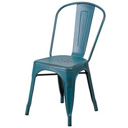 Flash Furniture Distressed Kelly Blue-Teal Metal Indoor-Outd