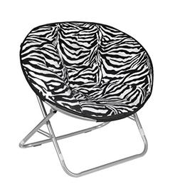 Urban Shop Zebra Faux Fur Saucer Chair