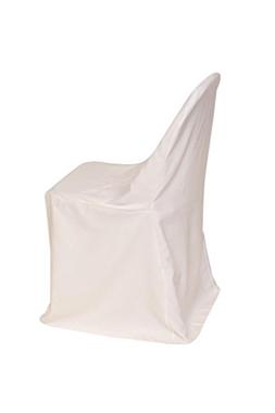 Covers - Polyester Folding Chair Covers White, Fitted Seat C