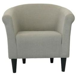 For Living Room Modern Beige Upholstered Tweed Fabric Dark L