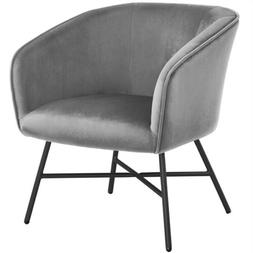 Upholstered Dining Chair Soft Velvet With Backrest Armrest C