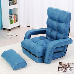 Sofa Lounger Bed W/ Armrests & Pillow