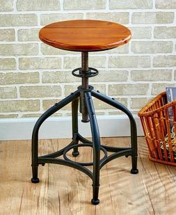 Adjustable Height Stool Industrial Kitchen no wheels Metal W