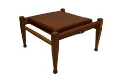 Aniline leather upholstery for the Kaare Klint safari footst