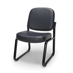 - Vinyl Navy Seat - Vinyl Back - Steel Black Frame - Sled Ba