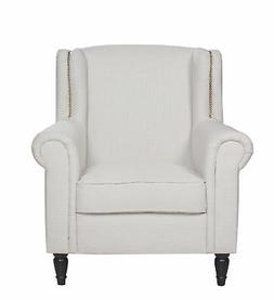 With Nailheads - Living Room Linen Accent Chair