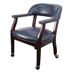 Flash Furniture Navy Vinyl Luxurious Conference Chair