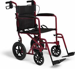 Wheelchair 19" Seat, 12" Rear Wheels - Red