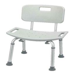 Safety Shower Tub Bench Chair With Back Gray