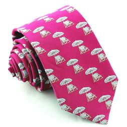 Umbrella Mens Woven Silk Neck Tie Dress Suit Fashion Pink Ne