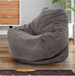 Dorm Teen Kids Room Lounger Large Big Foam Microfiber Mocha