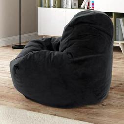 Dorm Teen Kids Room Lounger Large Big Foam Microfiber Black