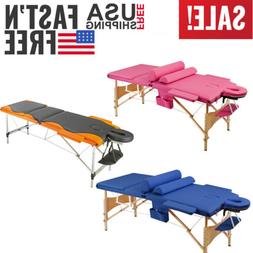 Massage Table Folding Therapy Spa Bed Facial Foot Tattoo Us