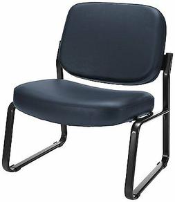 OFM Big and Tall Vinyl Armless Guest / Reception Chair, Navy