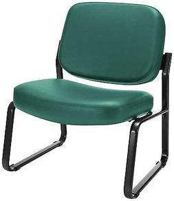 OFM Big and Tall Vinyl Armless Guest / Reception Chair, Teal