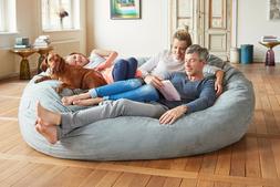 Lazy Relax Seat Sofa Couch Media Lounger Faux Suede Sack