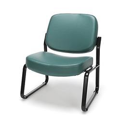 - Vinyl Teal Seat - Vinyl Teal Back - Tubular Steel Frame - 