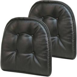 Cushions, Set Of 2 Gripper Non Slip 15" X 16" Faux Leather T